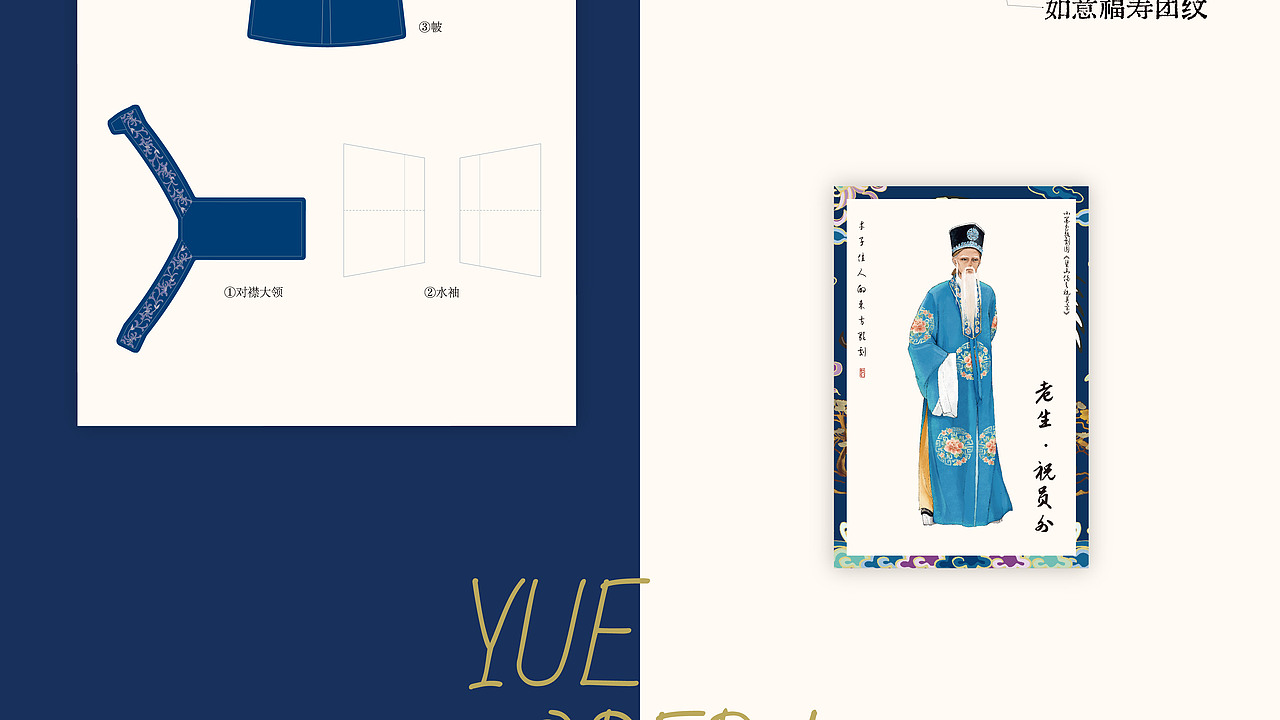 中国戏曲衣箱 | 越剧服饰折纸(第四卷 老生/老旦 帔)