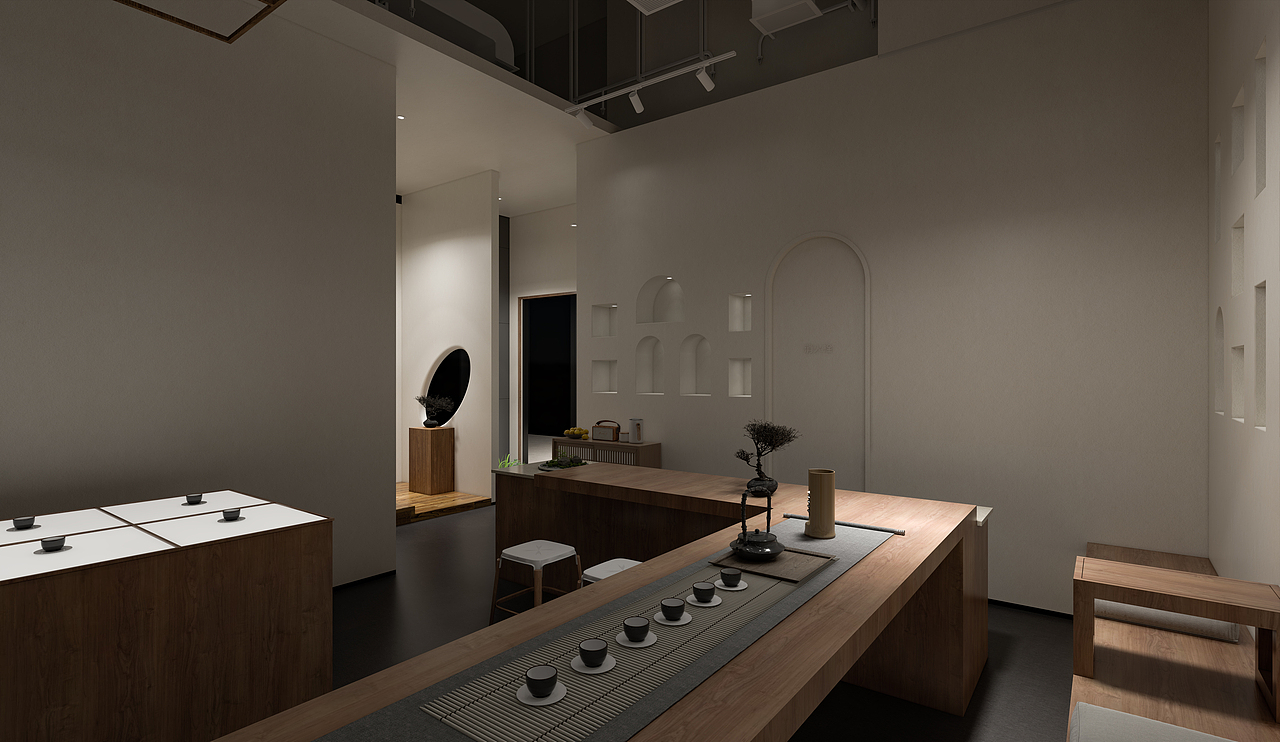 茶空间设计案例（图ZMzcyMjg3MDA4） - 商业空间设计 - 站酷设计师圆末原创素材 - 站酷ZCOOL