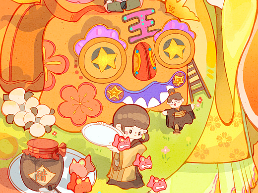 《华库·晋祠》非物质文化遗产在插画设计中的应用研究