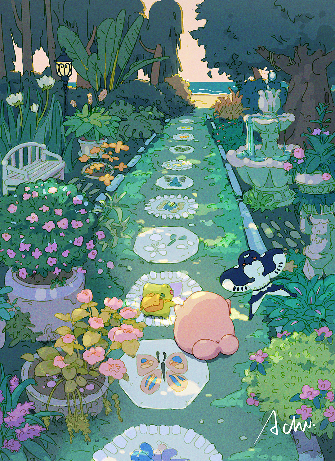 蛙蛙🐸豹豹🐆小镇生活（图ZMzcyMjk5ODg4） - 商业插画 - 站酷设计师好人阿楚原创素材 - 站酷ZCOOL