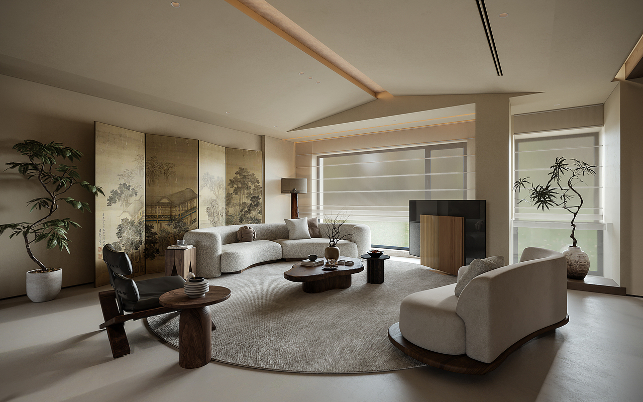 现代混搭风格效果图表现