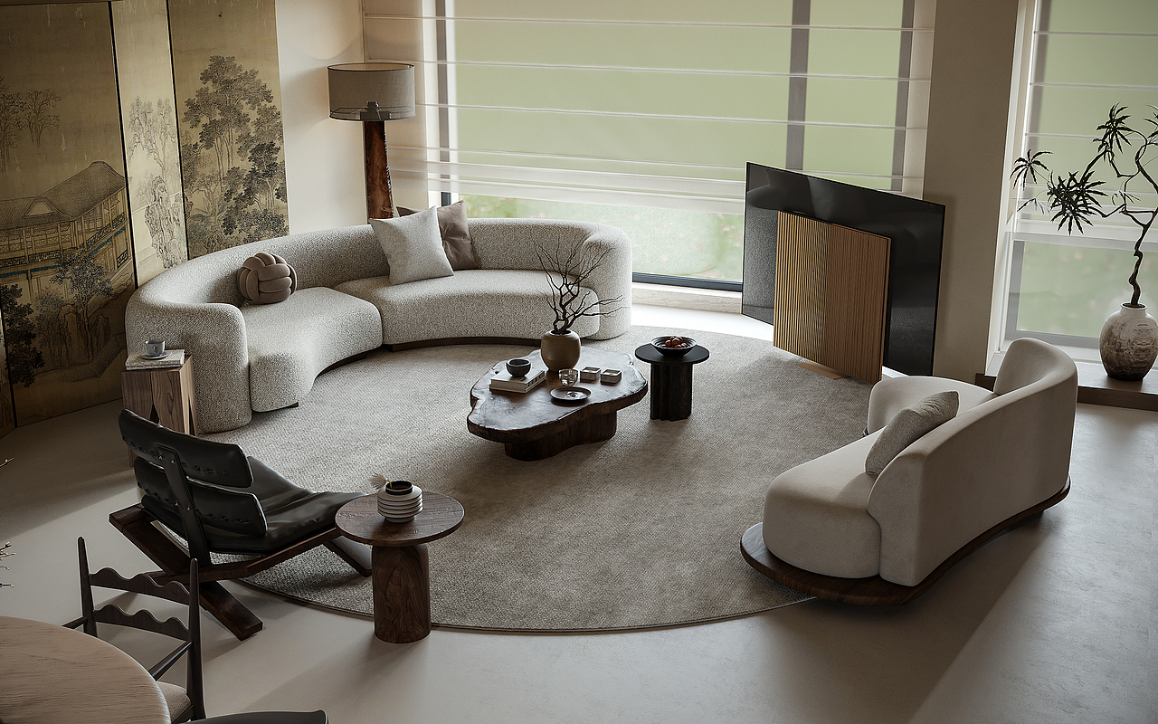 现代混搭风格效果图表现