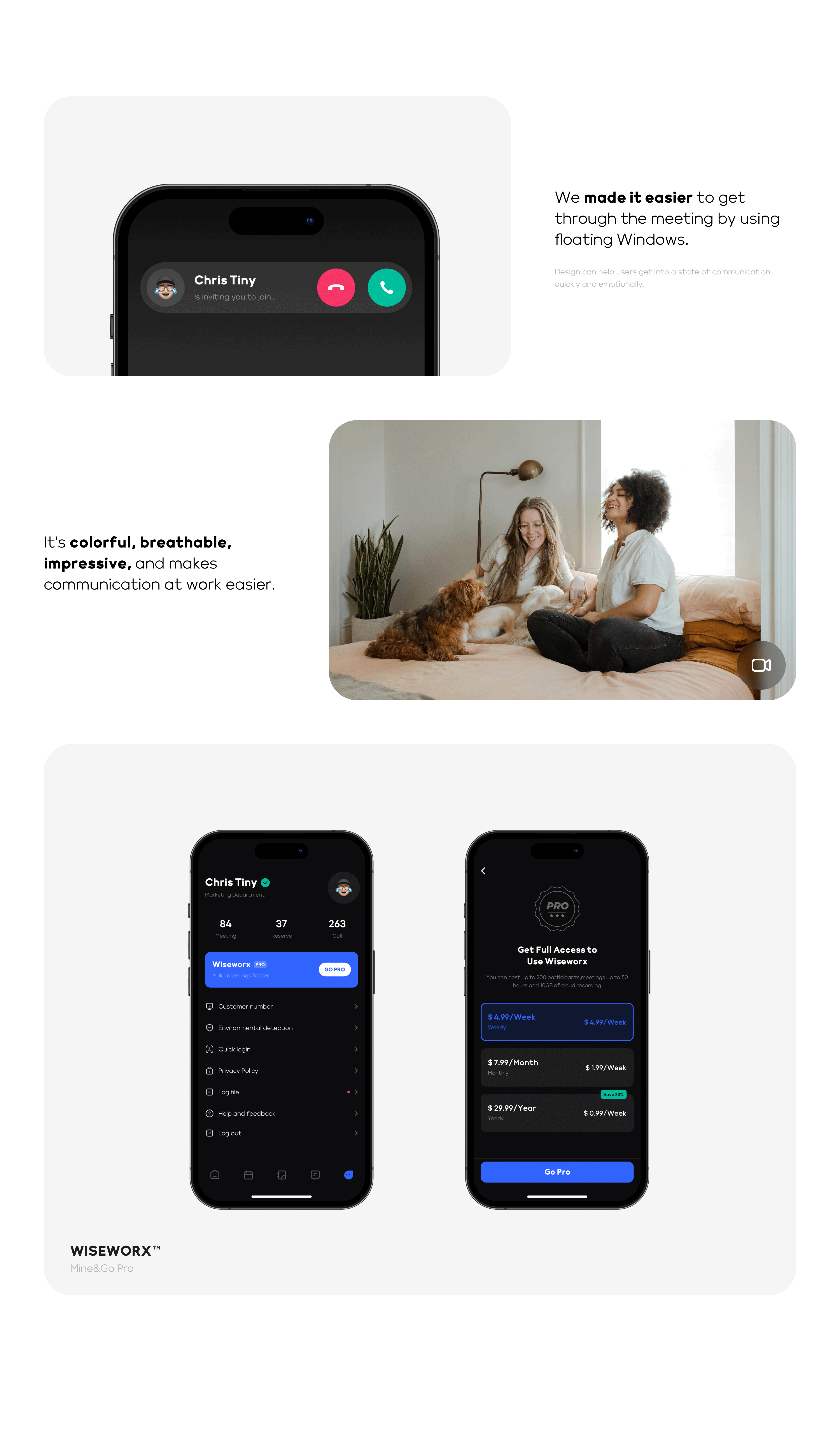 Wiseworx - Online Meeting Project Review(图ZMzcyMzAyNjMy) - 软件界面 - 站酷设计师吴哲轩Chris原创素材 - 站酷ZCOOL