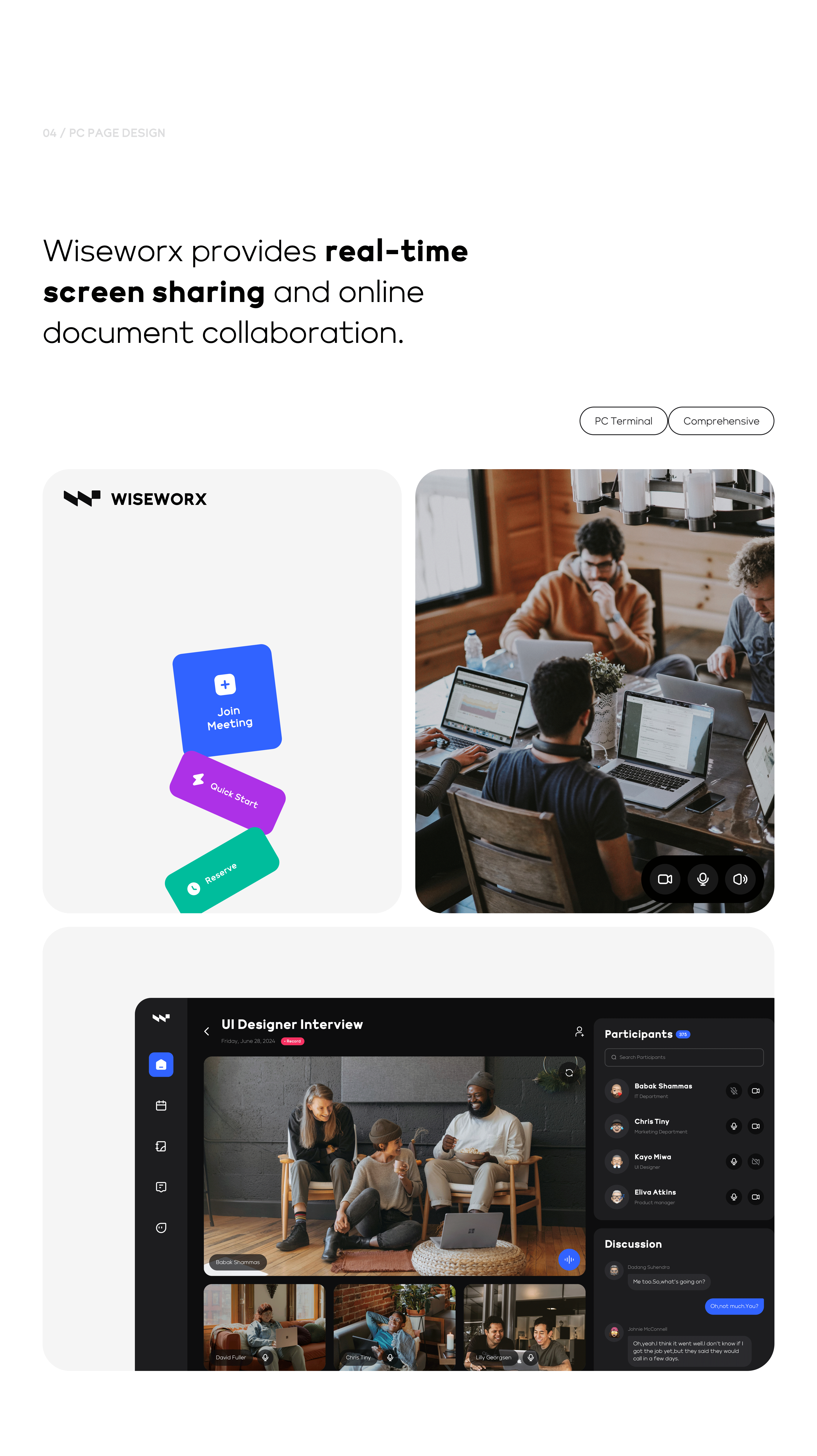 Wiseworx - Online Meeting Project Review(图ZMzcyMzAyNjQw) - 软件界面 - 站酷设计师吴哲轩Chris原创素材 - 站酷ZCOOL