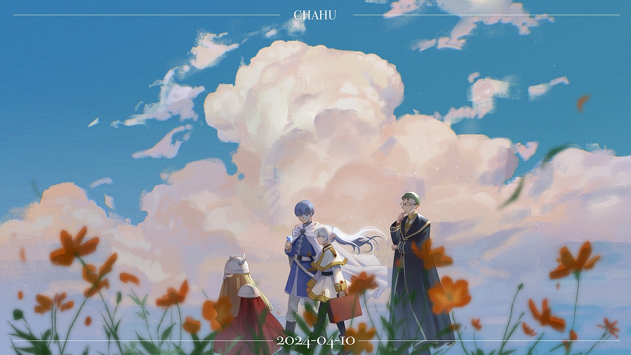 【同人绘画】天空下的芙莉莲（图ZMzcyMzE4ODE2） - 创作习作 - 站酷设计师茶壶壶壶壶原创素材 - 站酷ZCOOL