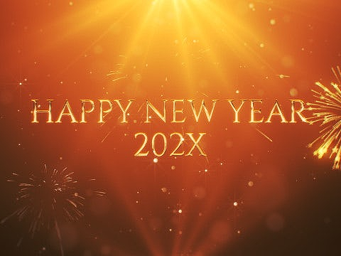 AE模板|新年金色字幕标题文字立体倒计时开幕式创意