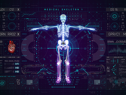 AE模板|高级HUD界面人体骨架医疗科研动画宣传片