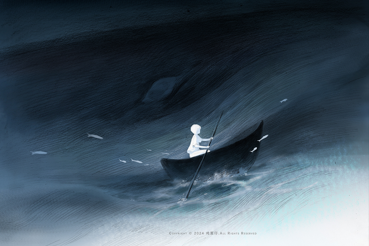 漂游记（图ZMzcyMzQ2MDQ0） - 儿童插画 - 站酷设计师画画的鸡蛋仔原创素材 - 站酷ZCOOL