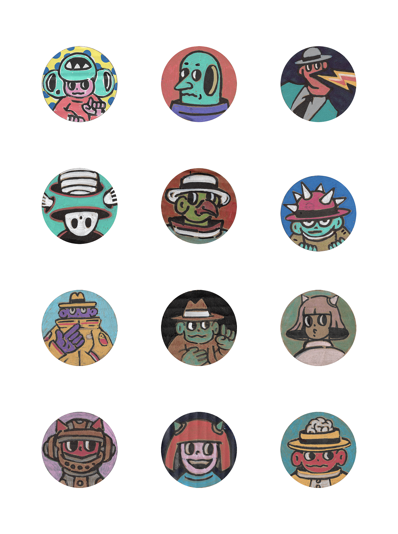 画在瓦楞纸上的空心人