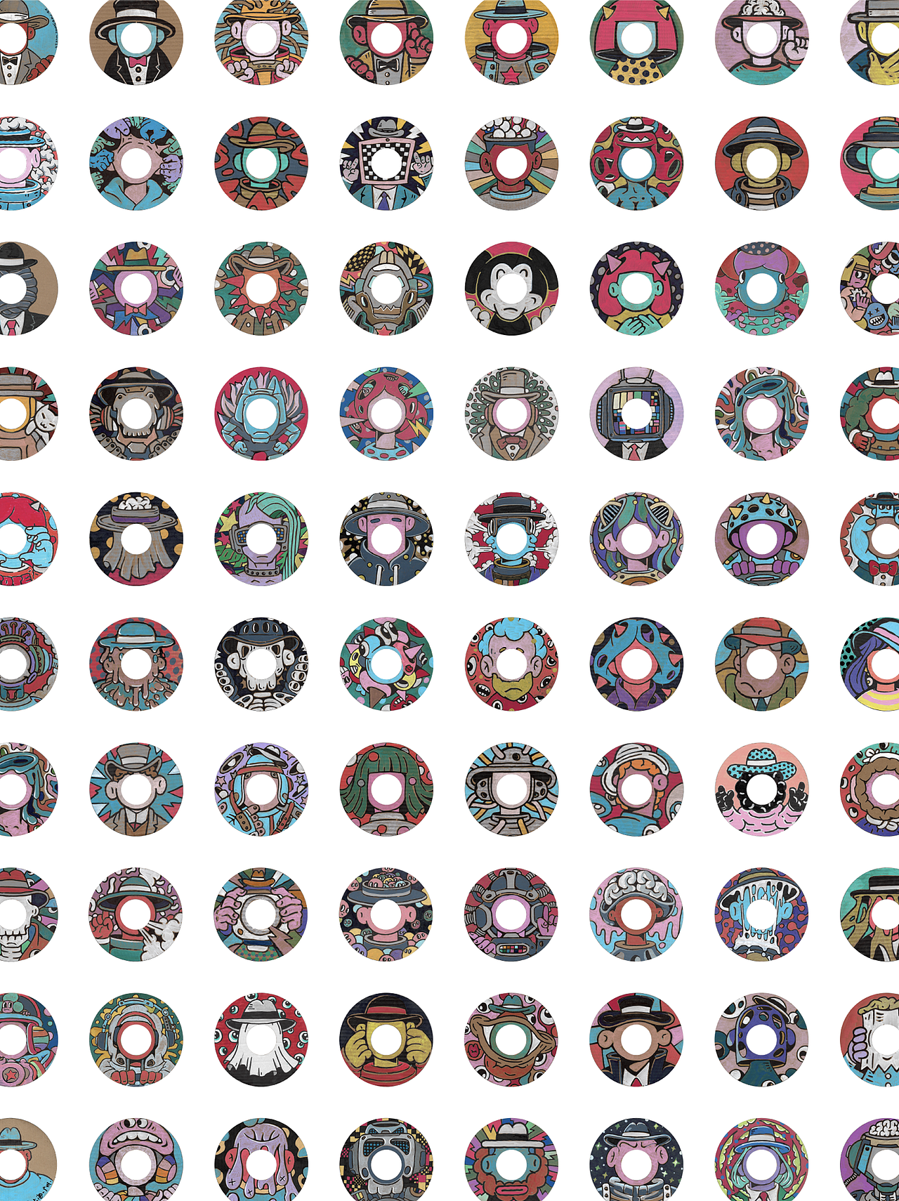 画在瓦楞纸上的空心人