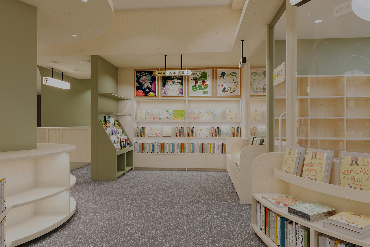 儿童书店设计（图ZMzcyMzcwOTQ4） - 商业空间设计 - 站酷设计师是小谭啊原创素材 - 站酷ZCOOL