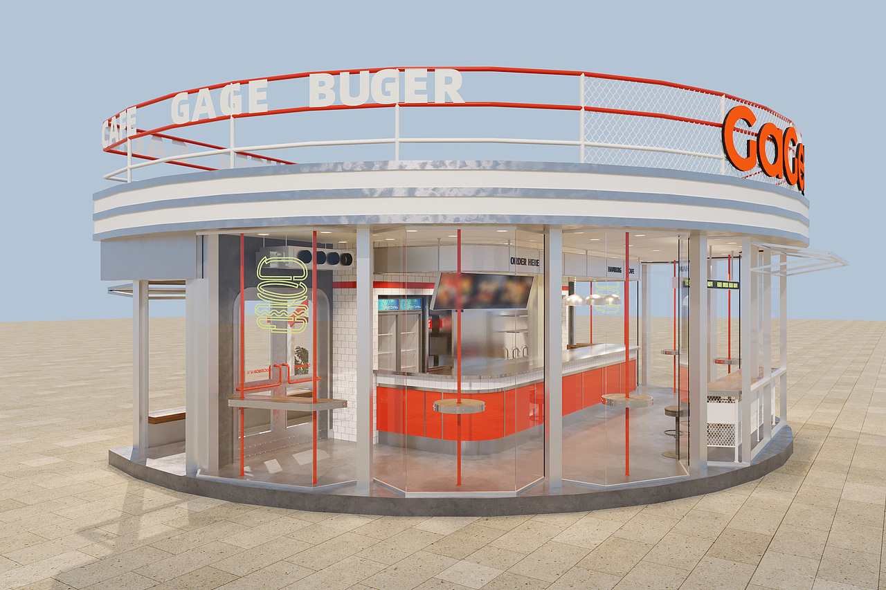 汉堡店设计（图ZMzcyMzcxMDky） - 商业空间设计 - 站酷设计师是小谭啊原创素材 - 站酷ZCOOL