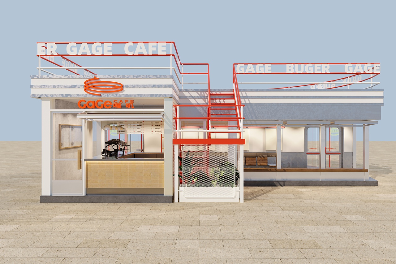 汉堡店设计（图ZMzcyMzcxMTA0） - 商业空间设计 - 站酷设计师是小谭啊原创素材 - 站酷ZCOOL