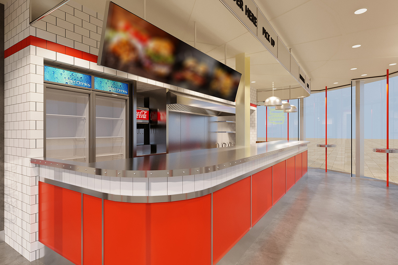 汉堡店设计（图ZMzcyMzcxMTIw） - 商业空间设计 - 站酷设计师是小谭啊原创素材 - 站酷ZCOOL