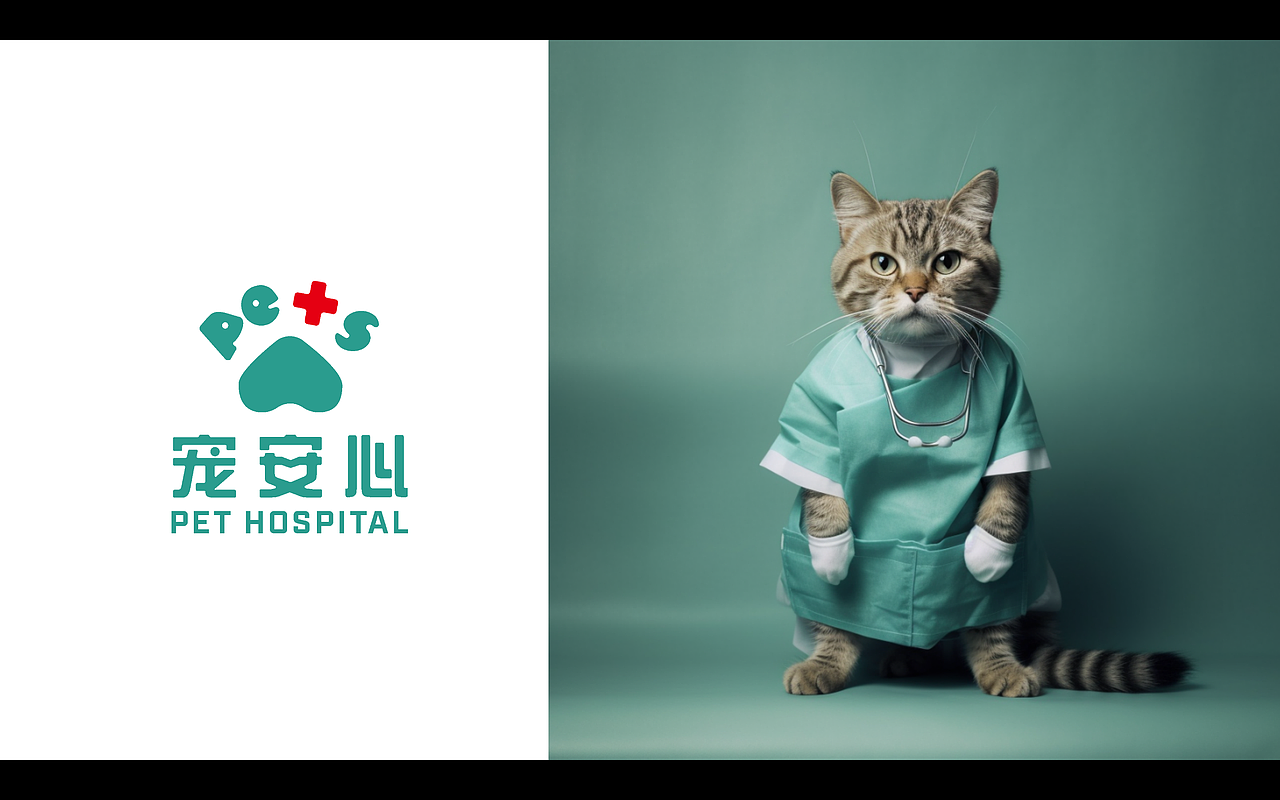 宠安心·宠物医院logo设计