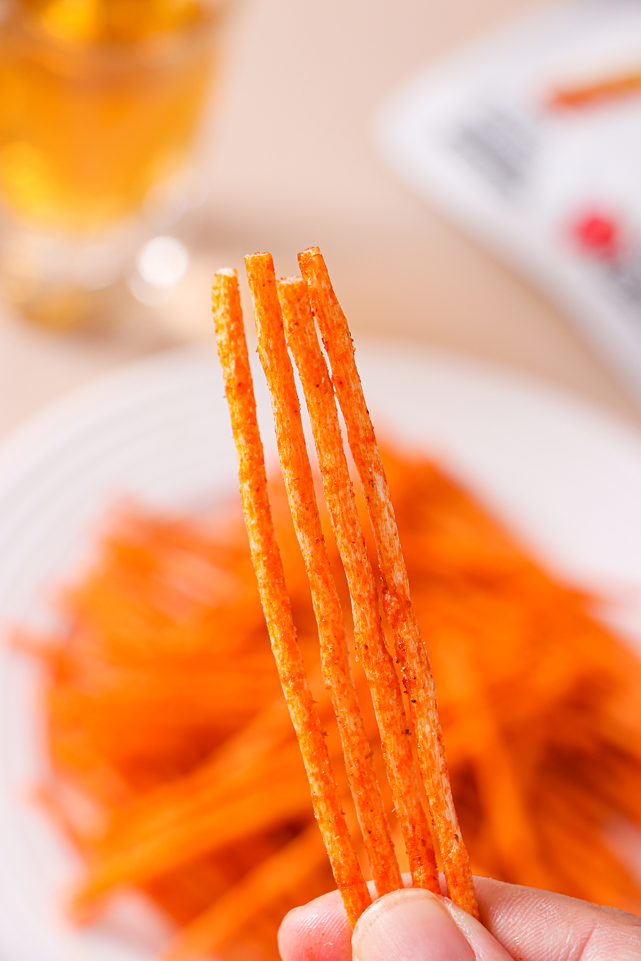 干脆辣片 料条 小面筋 辣味食品美食摄影光绪视觉策划