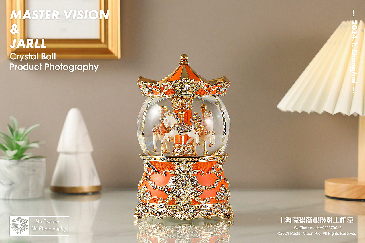 水晶球卡通摆件拍摄|工艺品摄影|上海魔摄商业摄影