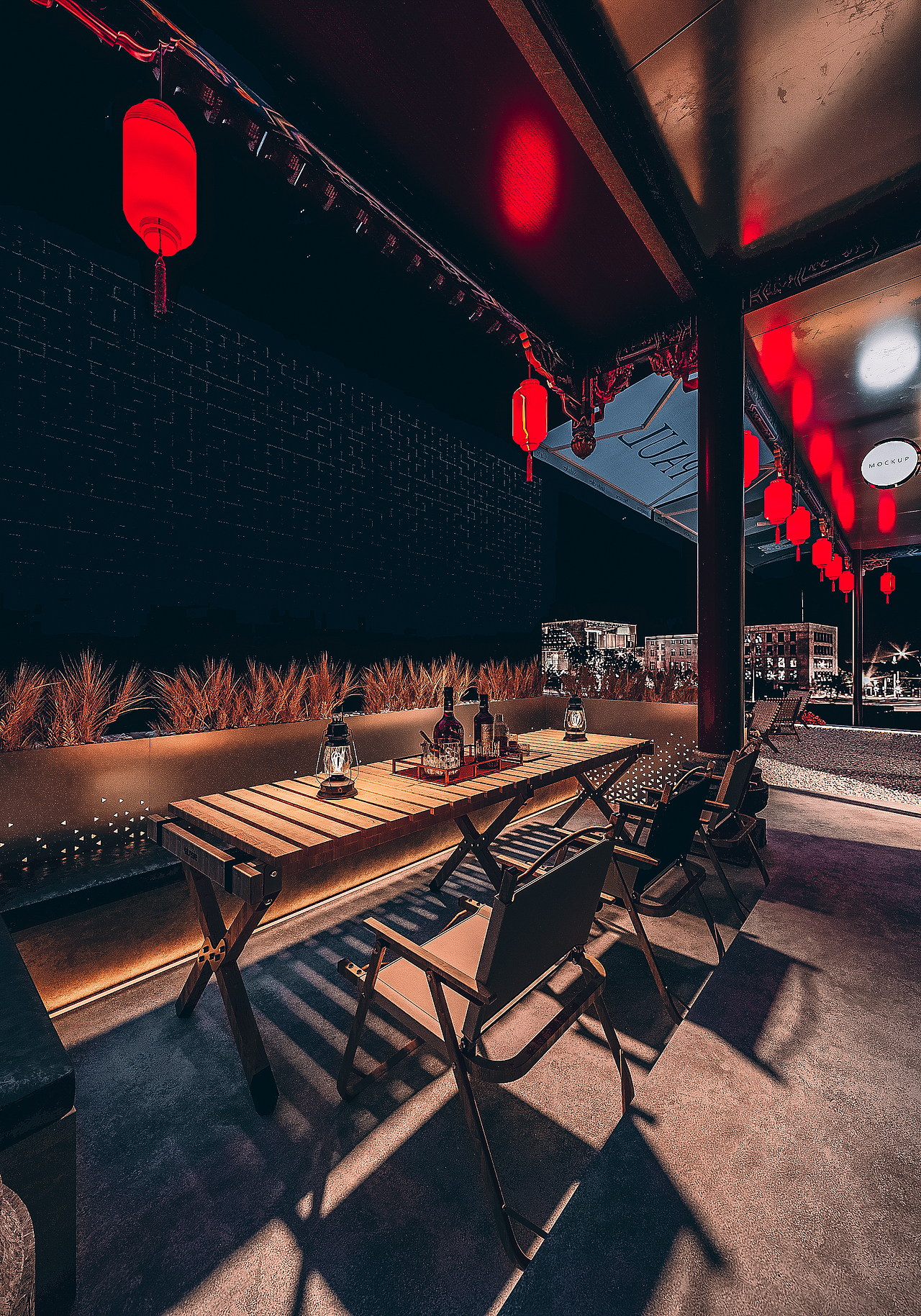 酒吧室内外效果图表现