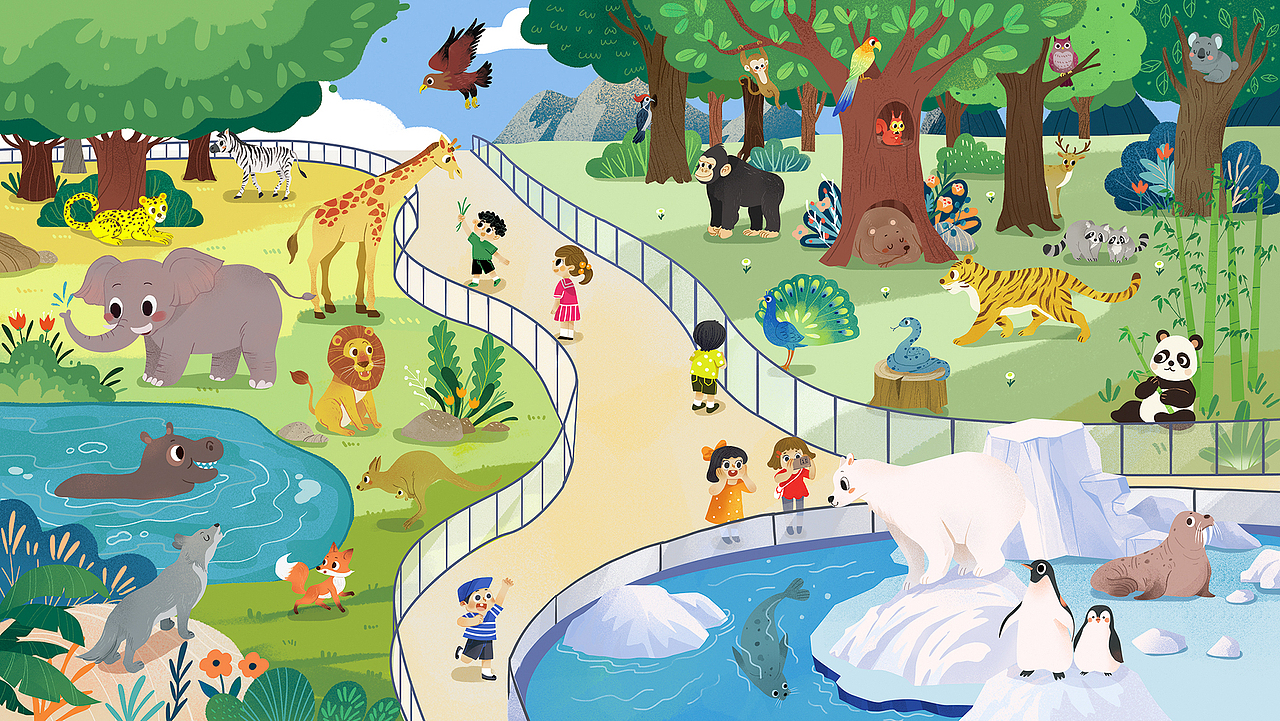 儿童插画-挂图拼图小合集