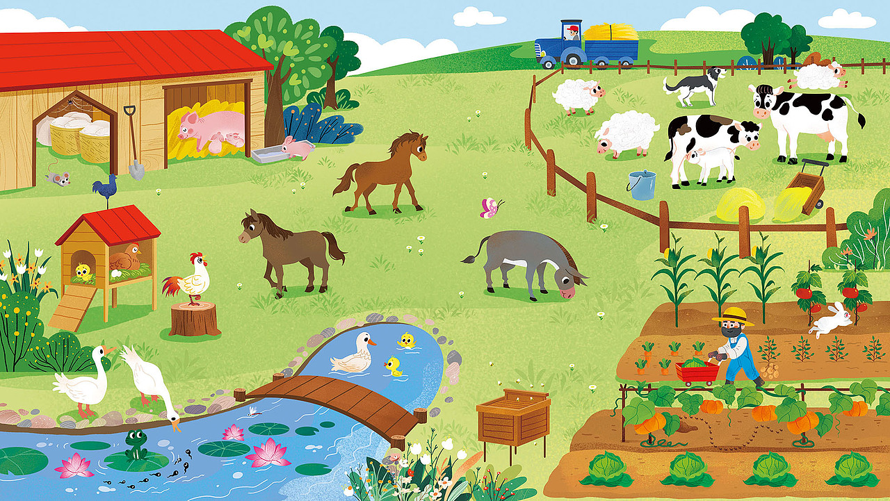 儿童插画-挂图拼图小合集