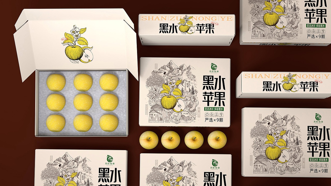 苹果水果包装设计