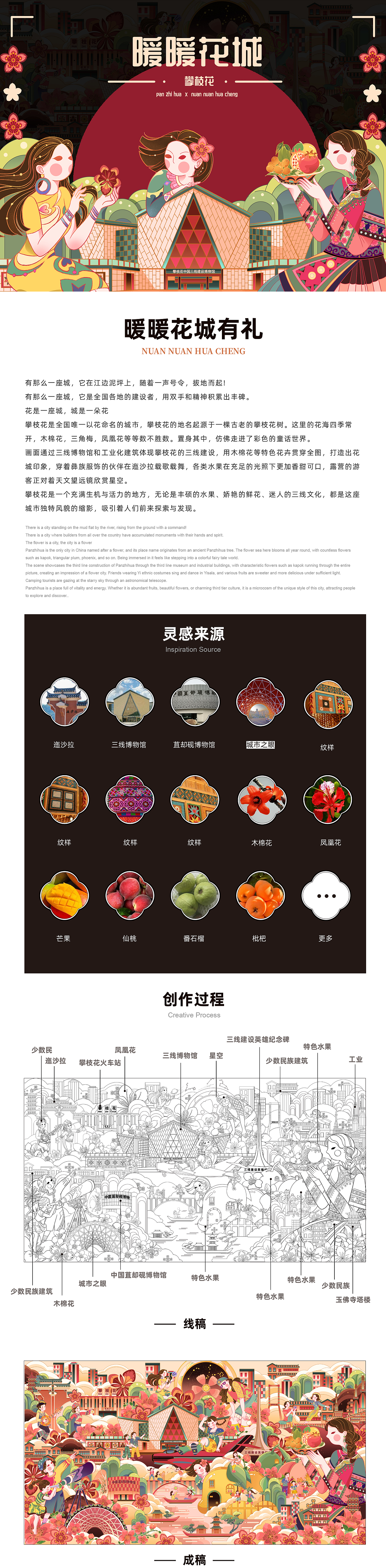 🏵暖暖花城|攀枝花文旅商业插画(图ZMzcyNDM5NjA4) - 商业插画 - 站酷设计师青柠阿C原创素材 - 站酷ZCOOL