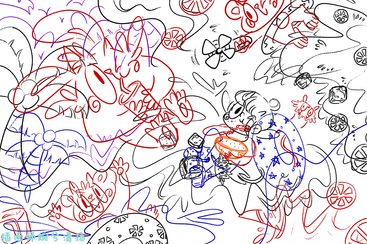 夏季清凉涂鸦（图ZMzcyNDQ1MTA4） - 商业插画 - 站酷设计师婉兮清扬wxqy原创素材 - 站酷ZCOOL