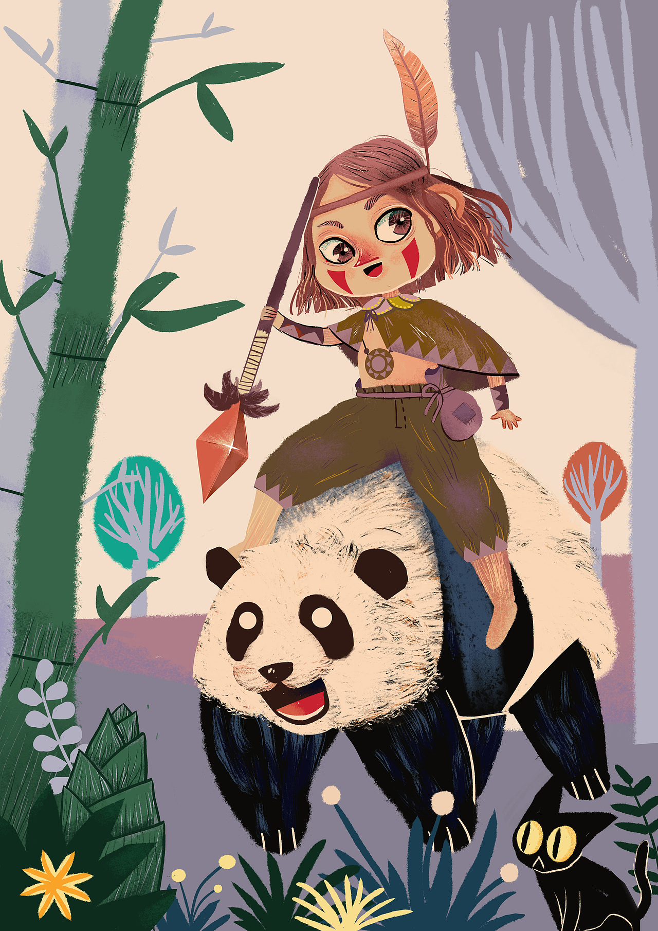 熊猫主题插画比赛 | 每人一熊猫，萌动心弦（图ZMzcyNDQ3OTM2） - 儿童插画 - 站酷设计师Venn韦恩原创素材 - 站酷ZCOOL