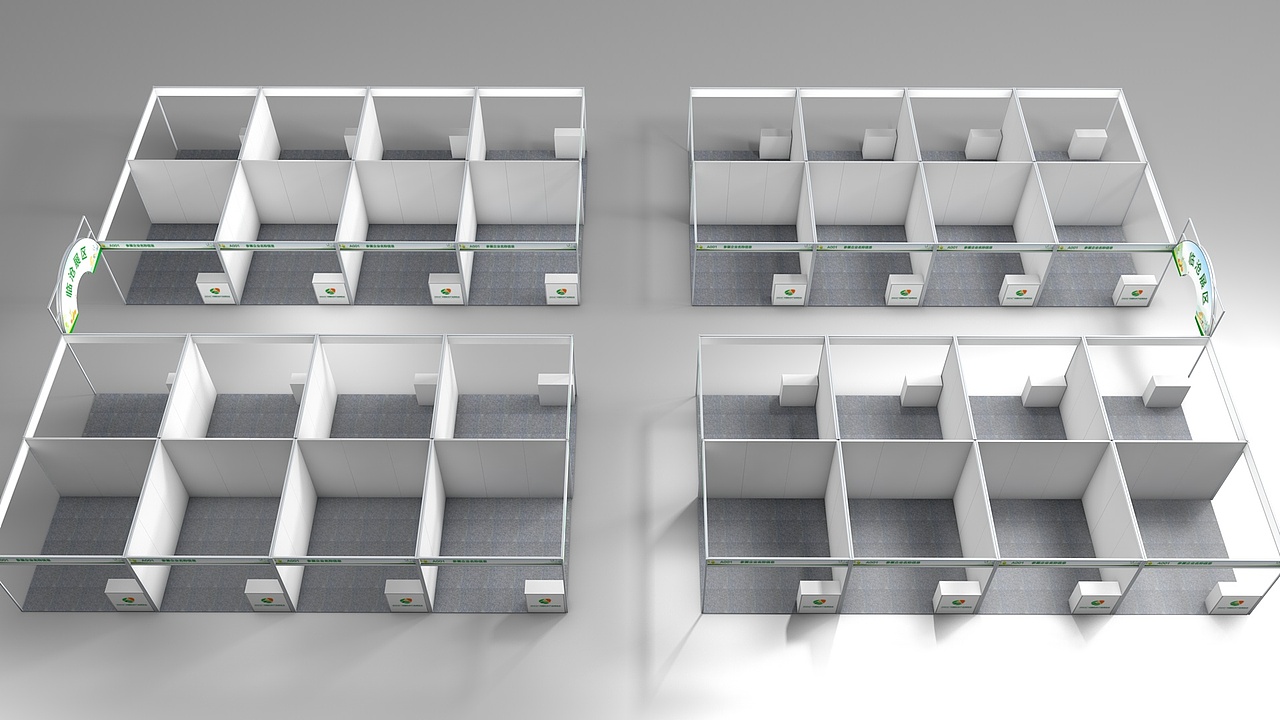 农产品博览会标准展位3D效果图设计样例