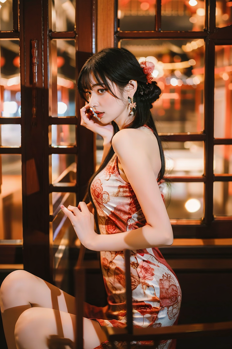 AIGC国风旗袍性感人物（图ZMzcyNDczMzY4） - 人像摄影 - 站酷设计师李超字子躍原创素材 - 站酷ZCOOL