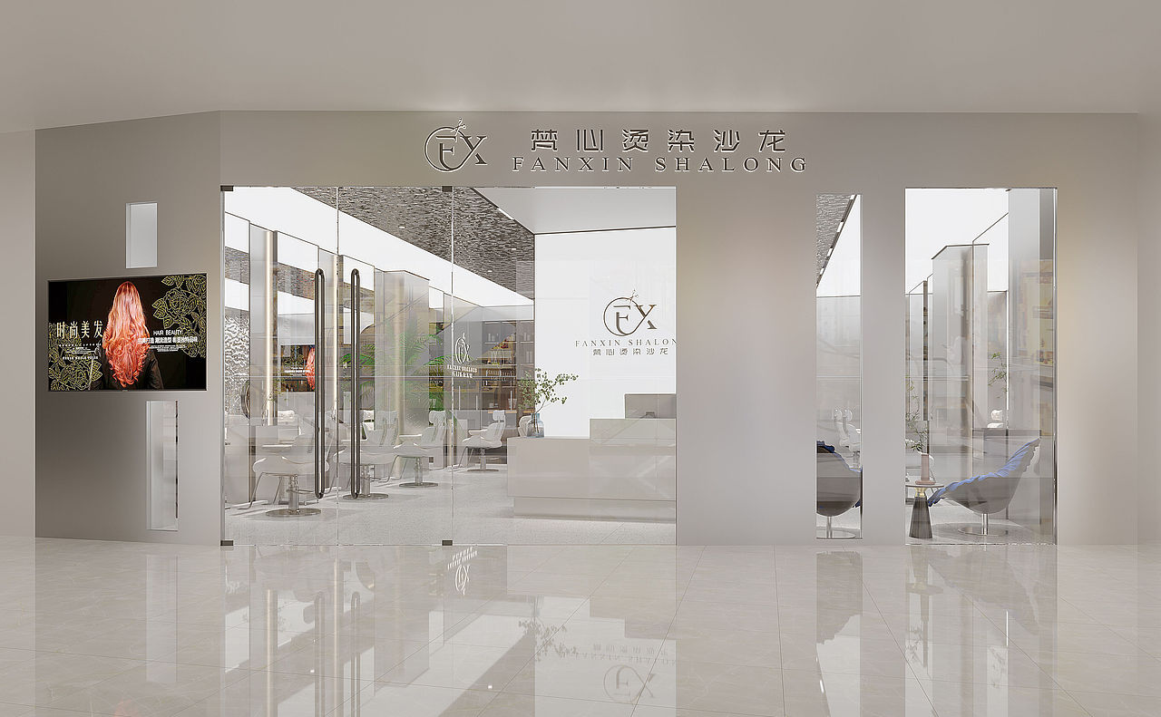 理发店|美发沙龙空间-极简主义与现代美学的融合