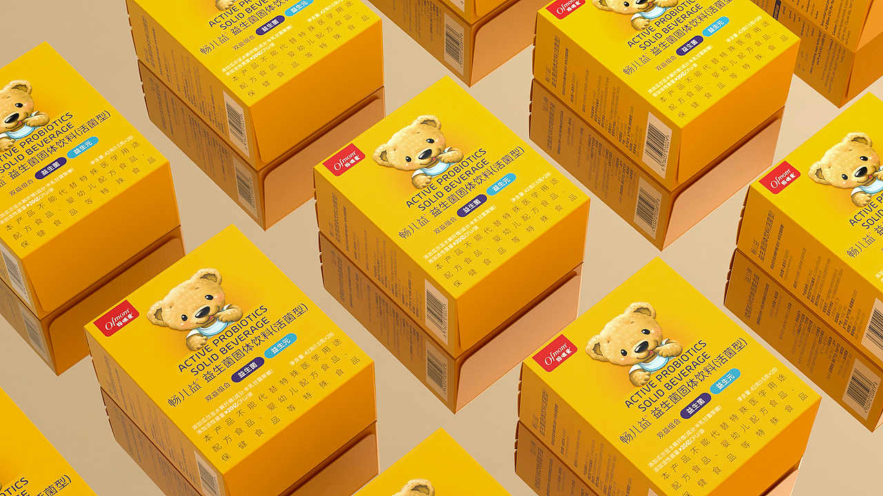 畅儿益-小熊益生菌包装设计(图ZMzcyNDgyNzMy) - 包装 - 站酷设计师COREE_DESIGN原创素材 - 站酷ZCOOL