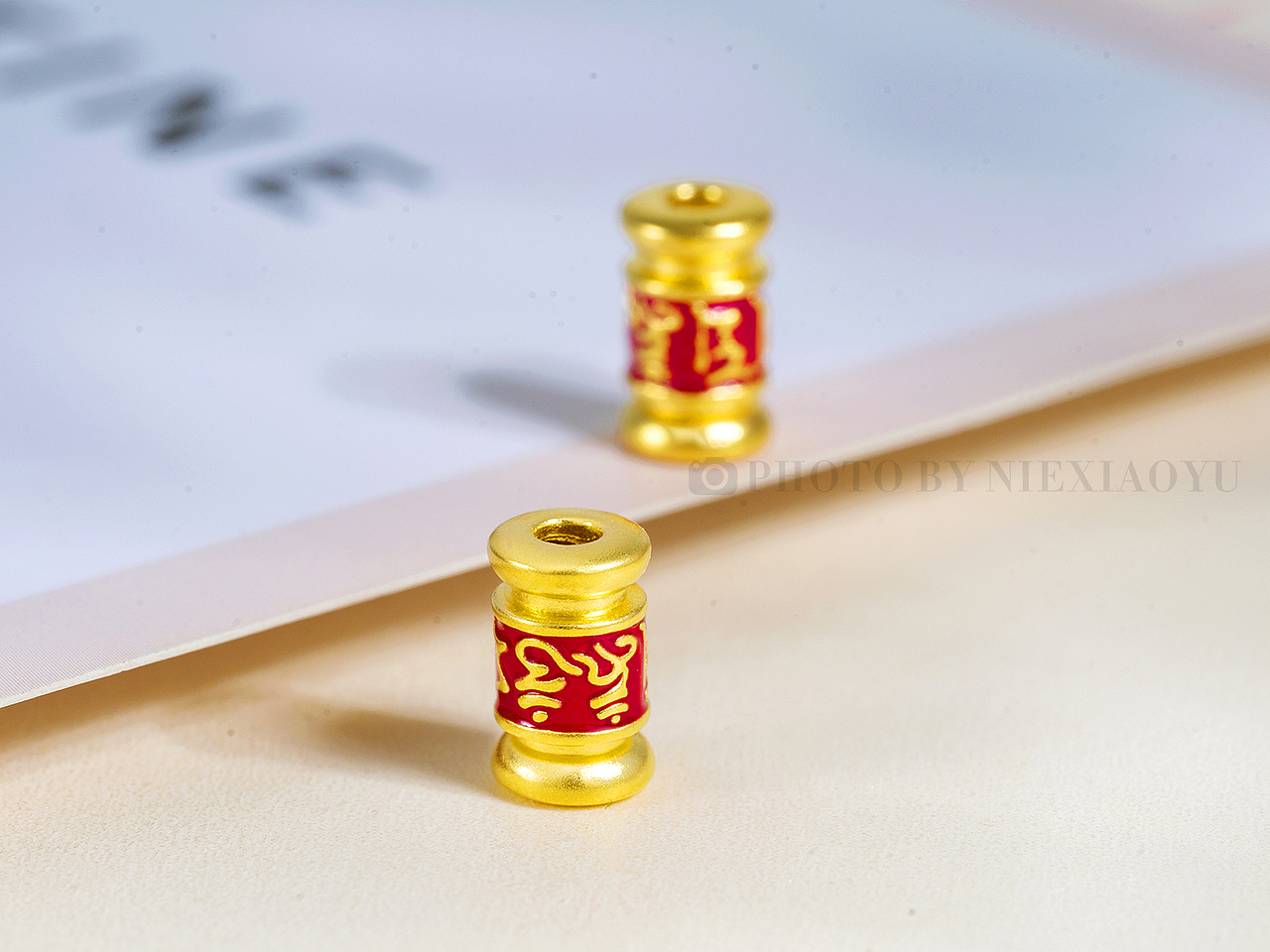 黄金硬金转运珠场景拍摄