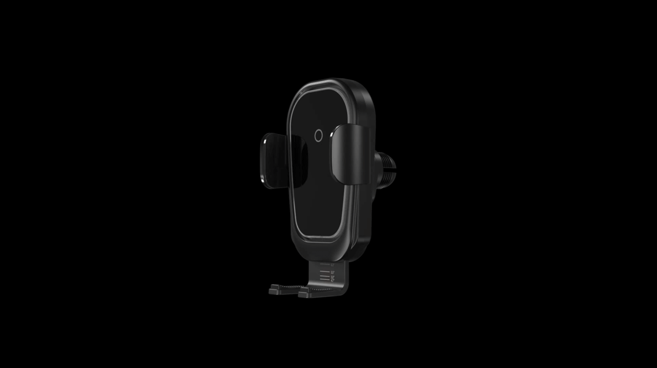 智能电动车载无线充支架,三维产品动画渲染