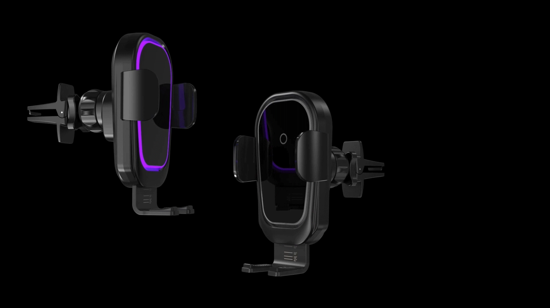 智能电动车载无线充支架,三维产品动画渲染