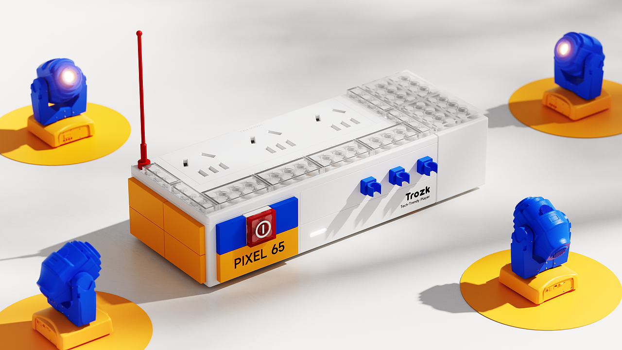 TROZK-Pixel 65 Power Strip · 积木插座