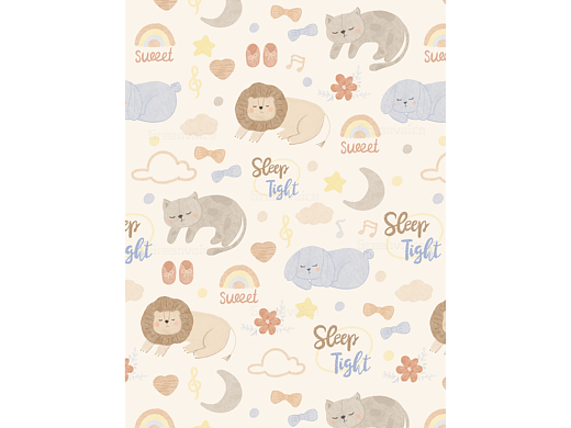 可爱图案印花-小宝宝快快睡-壁纸分享