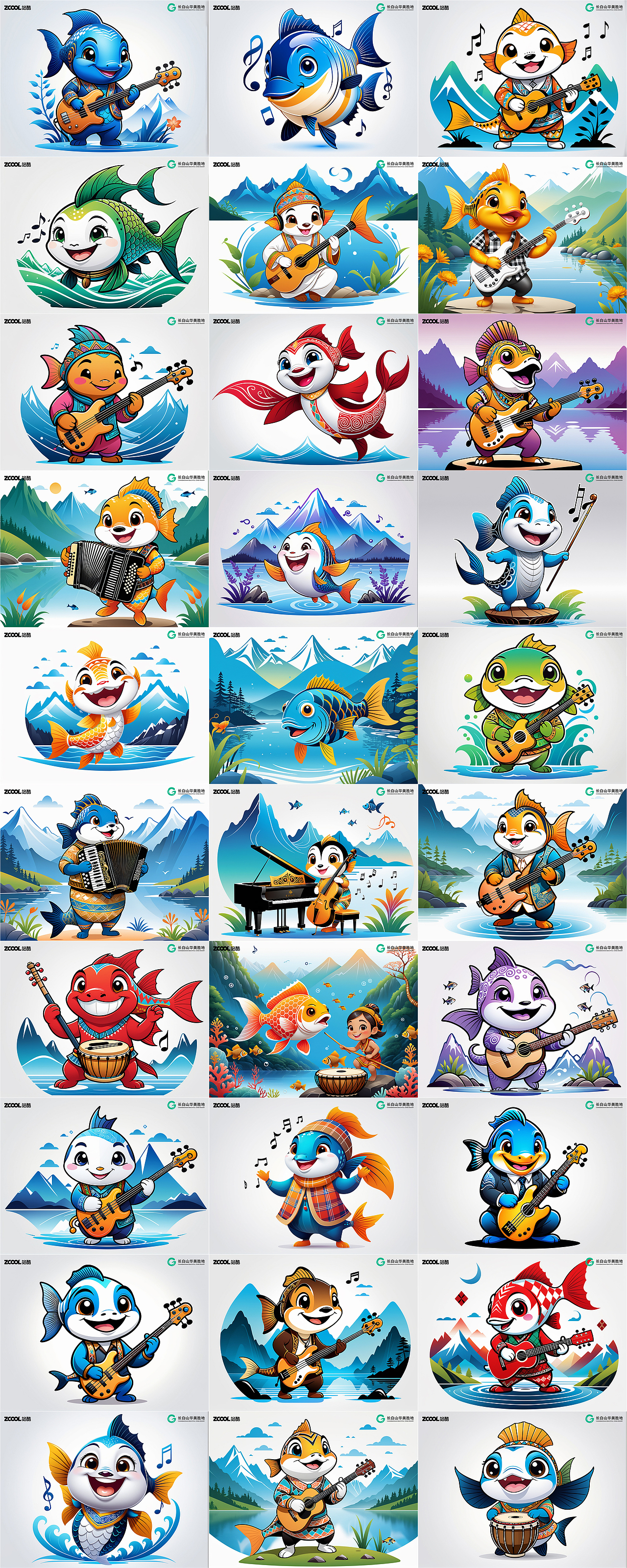长白山动物形象创意-细鳞鱼101