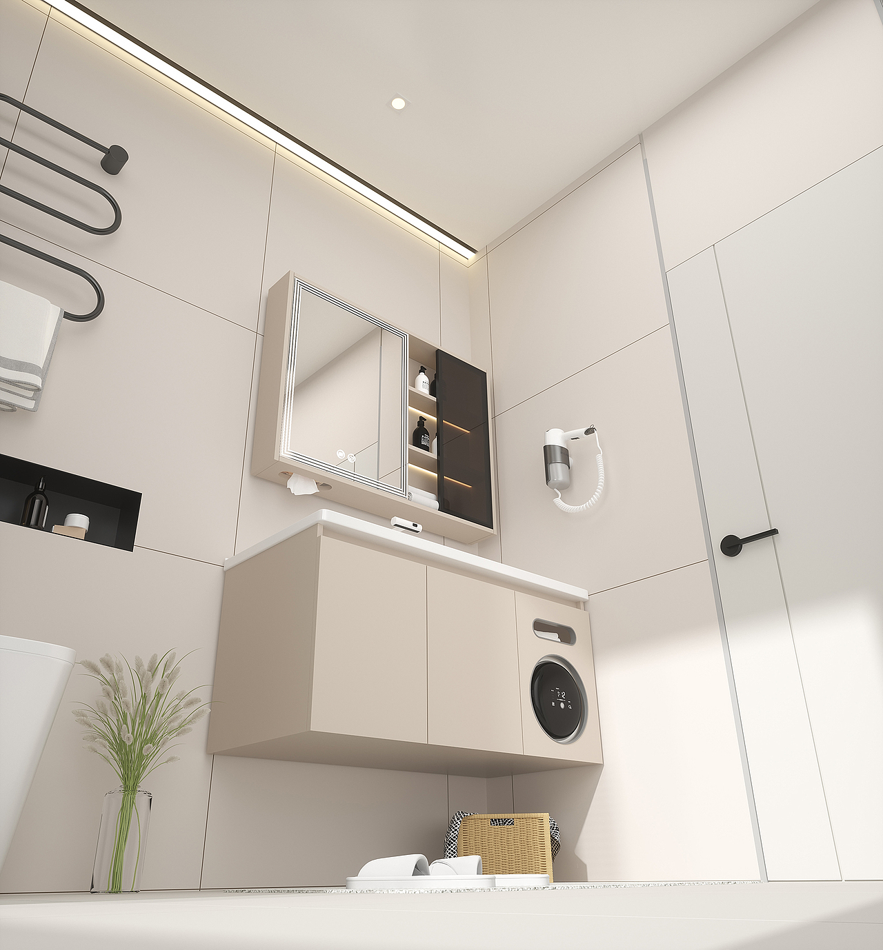 浴室柜产品3D建模渲染 | 详情页设计