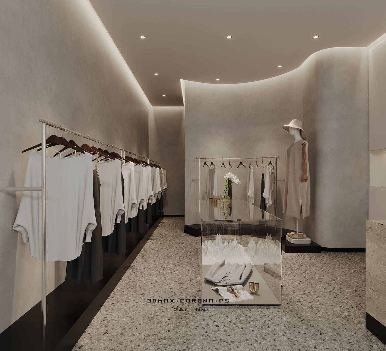 服装店铺设计丨让艺术走进生活（图ZMzcyNTYxNTky） - 商业空间设计 - 站酷设计师设计师叶玲玲原创素材 - 站酷ZCOOL