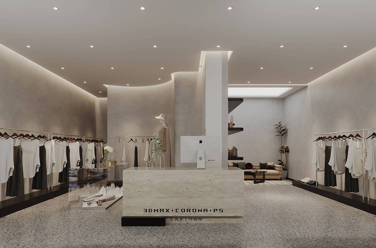 服装店铺设计丨让艺术走进生活（图ZMzcyNTYxNjAw） - 商业空间设计 - 站酷设计师设计师叶玲玲原创素材 - 站酷ZCOOL