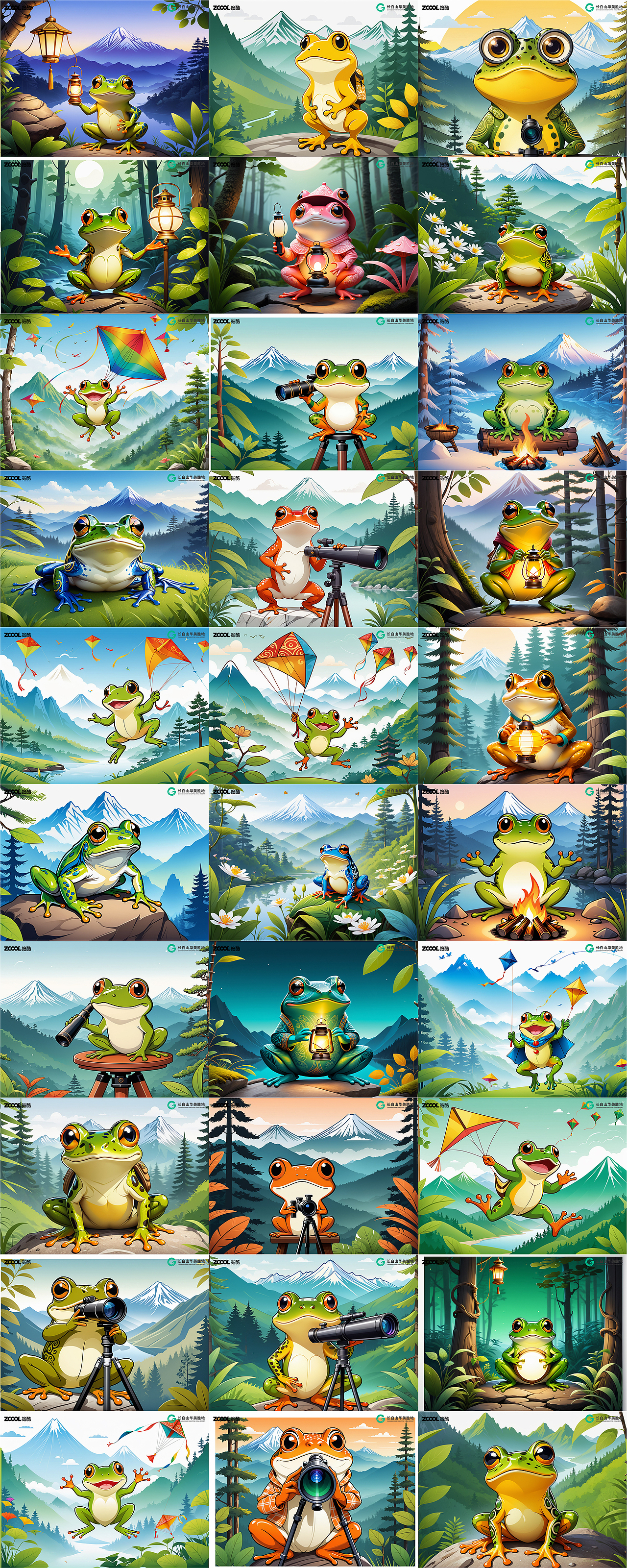 长白山动物形象创意-中国林蛙101