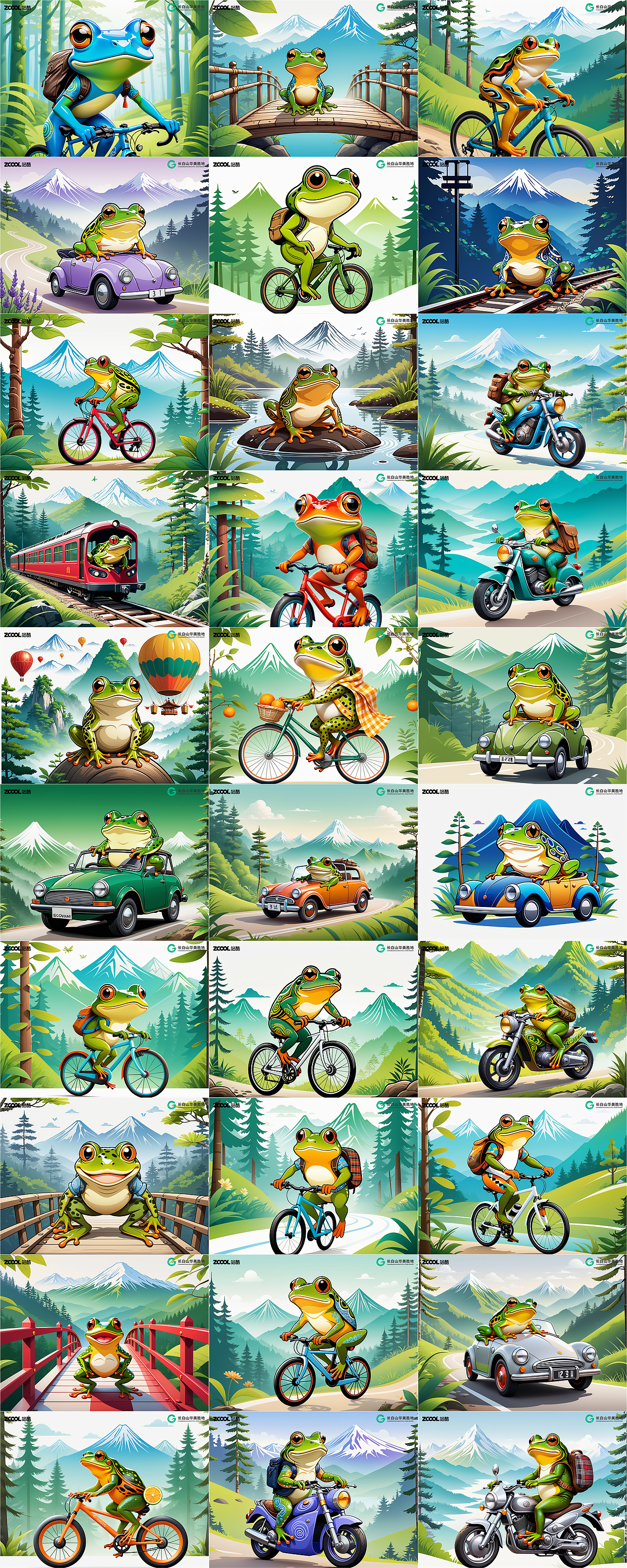 长白山动物形象创意-中国林蛙101