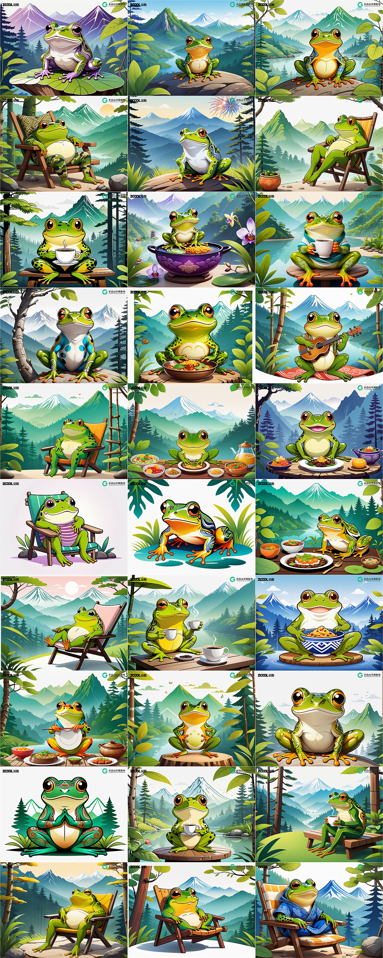 长白山动物形象创意-中国林蛙101