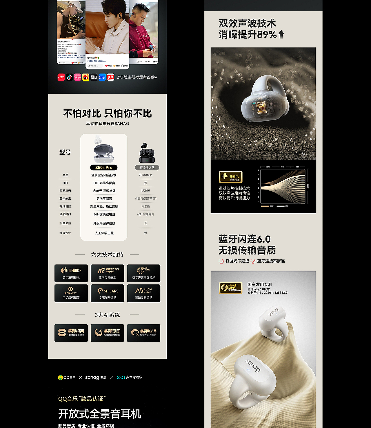 超级爆款单品打造丨电商详情页丨塞那耳机丨视觉精选（图ZMzcyNTY3MTIw） - 电商 - 站酷设计师负氧设计颜究所原创素材 - 站酷ZCOOL