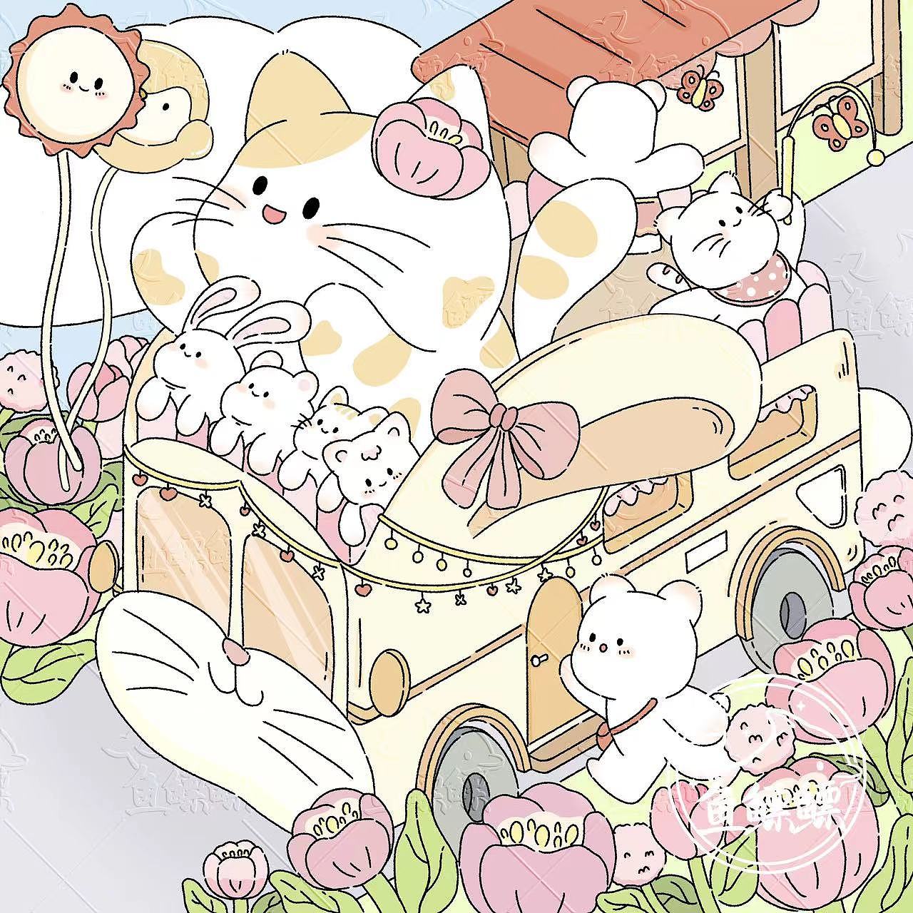 治愈系列插画（图ZMzcyNTY4Mzky） - 海报 - 站酷设计师鱼鳔鳔原创素材 - 站酷ZCOOL