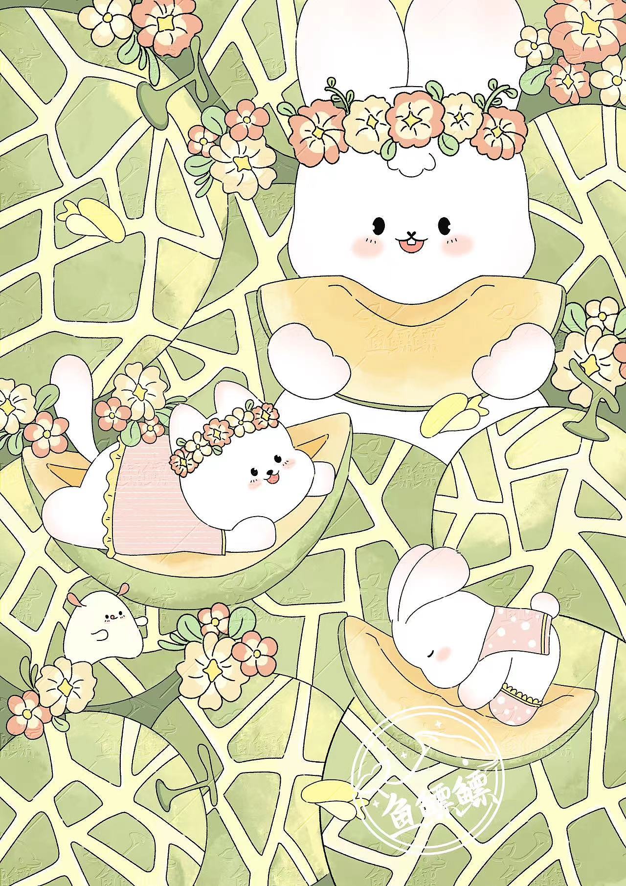 治愈系列插画（图ZMzcyNTY4Mzk2） - 海报 - 站酷设计师鱼鳔鳔原创素材 - 站酷ZCOOL