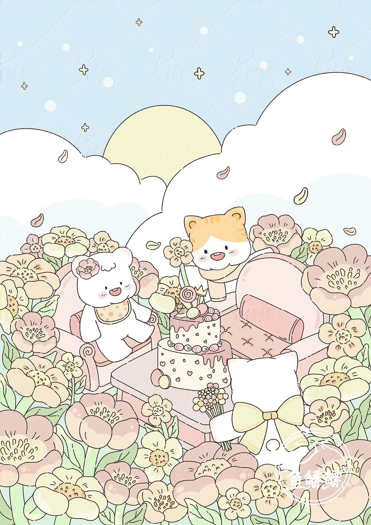 治愈系列插画（图ZMzcyNTY4NDAw） - 海报 - 站酷设计师鱼鳔鳔原创素材 - 站酷ZCOOL