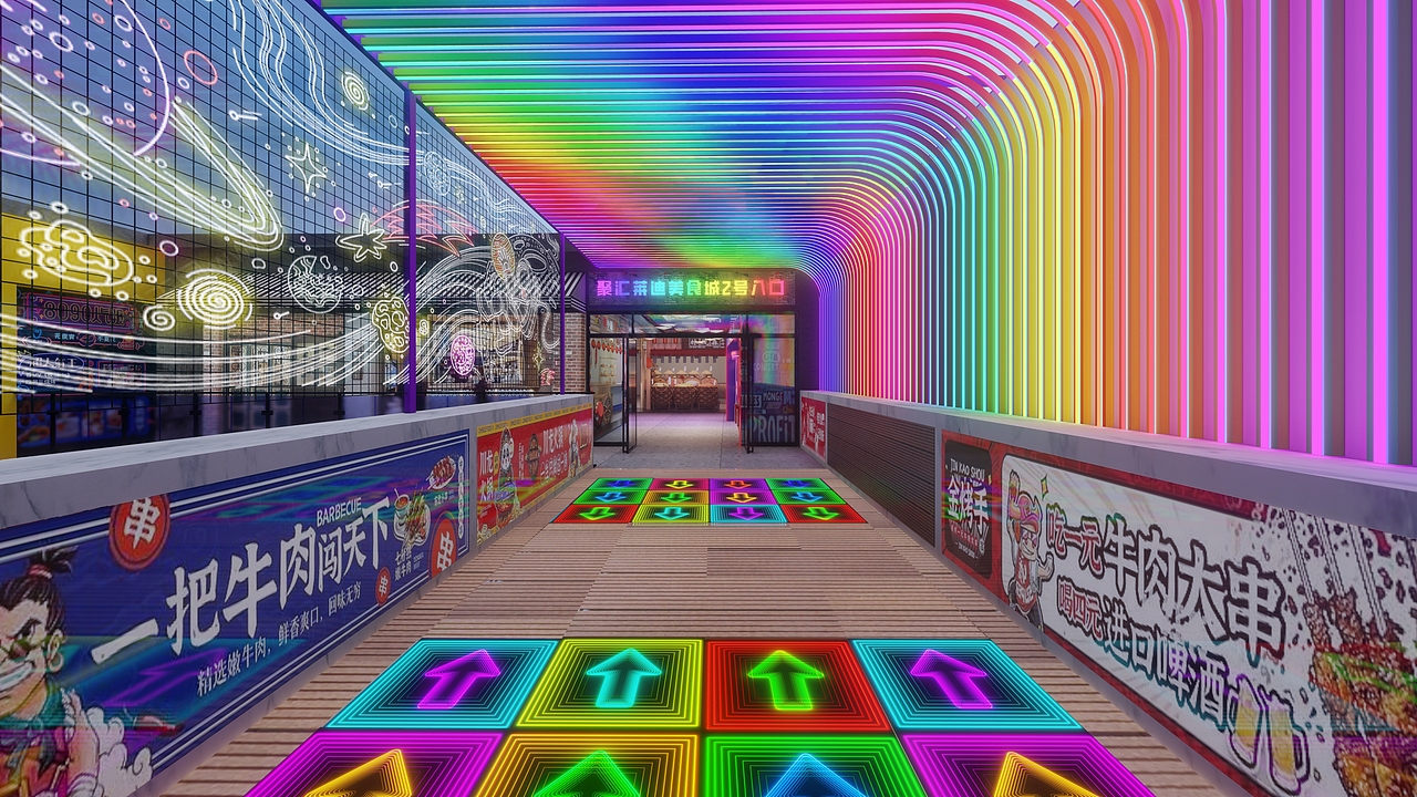 复古美食城设计-全案