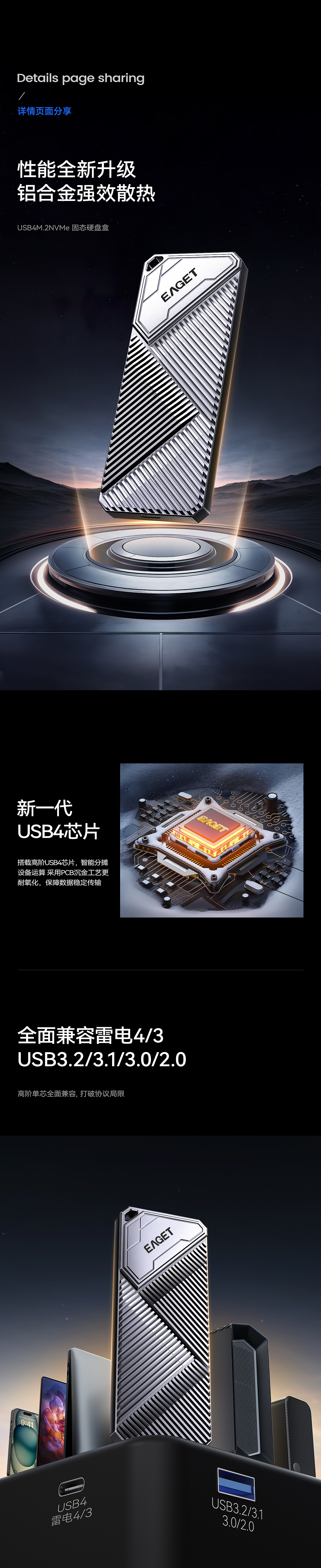 高速固态硬盘盒（视觉详情分享）（图ZMzcyNTg1MTU2） - 电商 - 站酷设计师闹钟kk原创素材 - 站酷ZCOOL